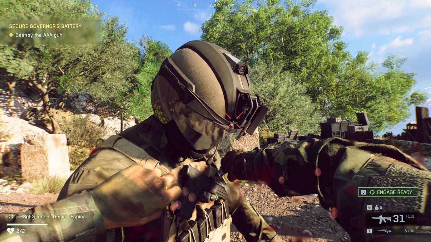 Stabbing an enemy in Battlefield 6.